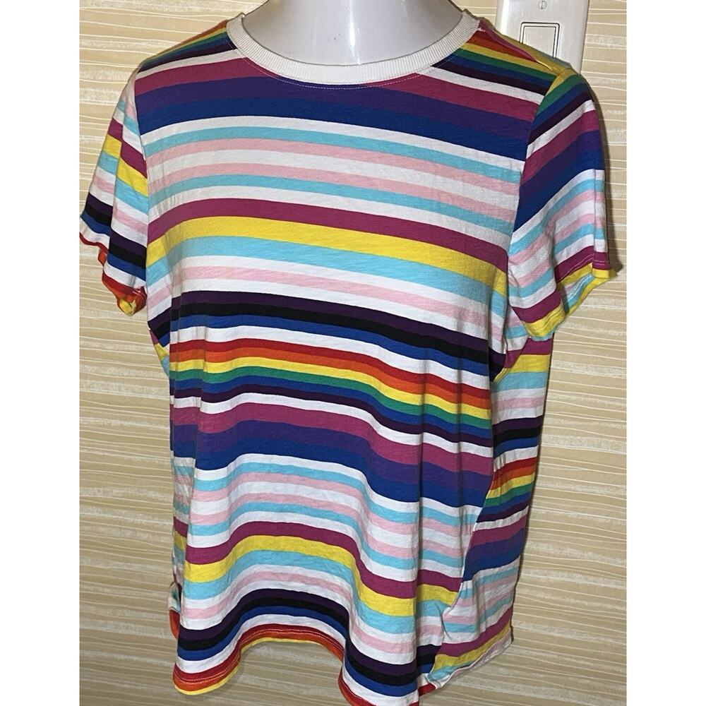 Torrid Women's Pride Striped Tee Shirt Size 1 0632